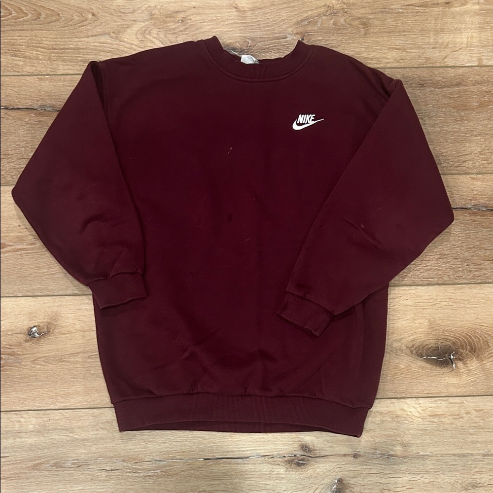 Nike Burgundy Crewneck Sweatshirt Kids size Large.